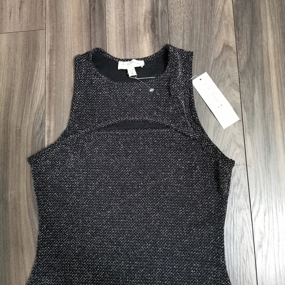 BODYCON glittered sparkly fitted sleeveless peekaboo dress - Picture 4 of 10